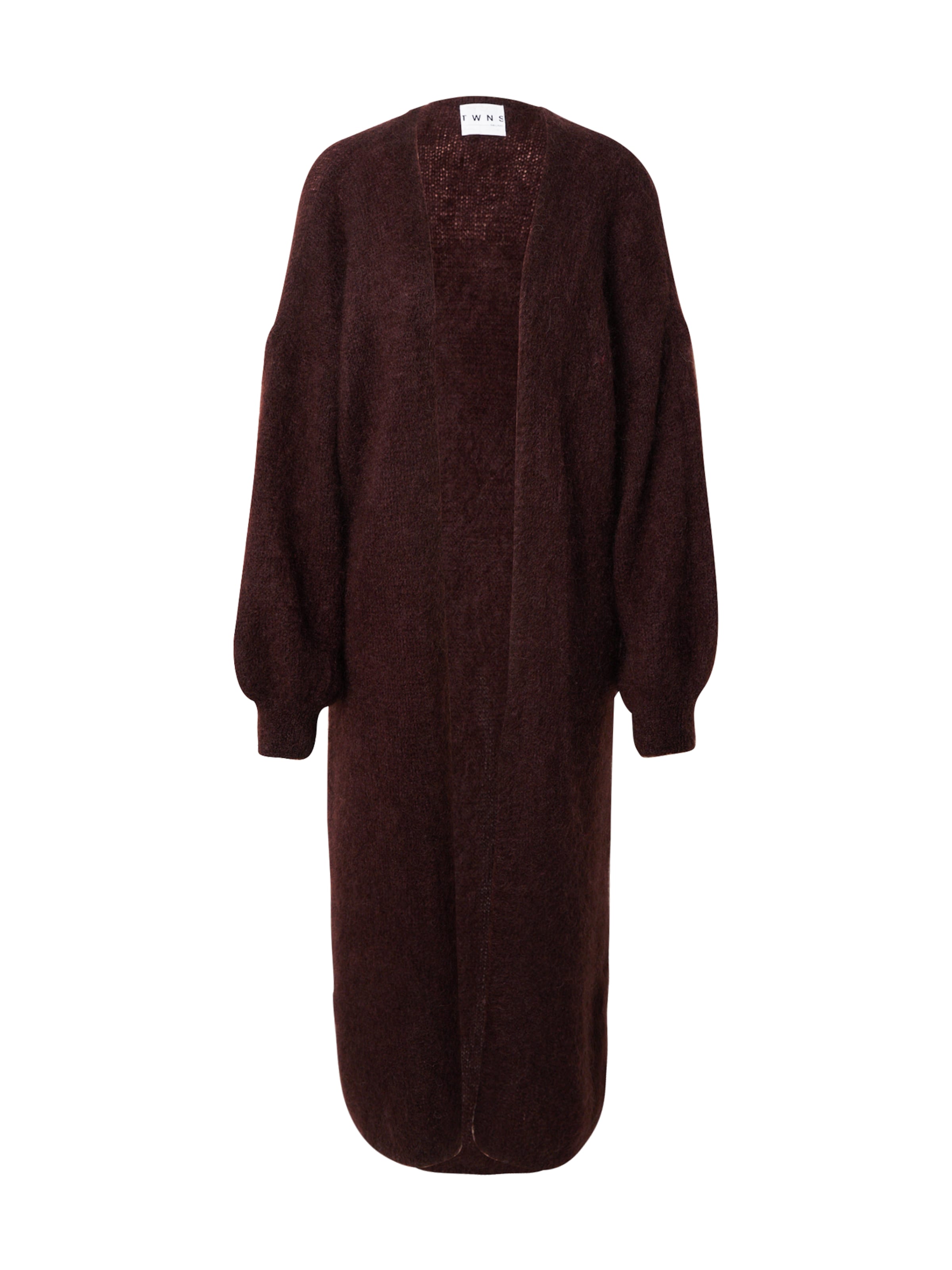 TWNS THE LABEL Knit cardigan 'Pagosa' in Brown: front