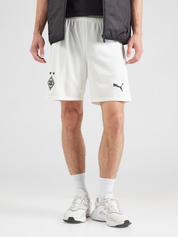 PUMA Regular Sports trousers 'Borussia Mönchengladbach 2025/2026' in White: front