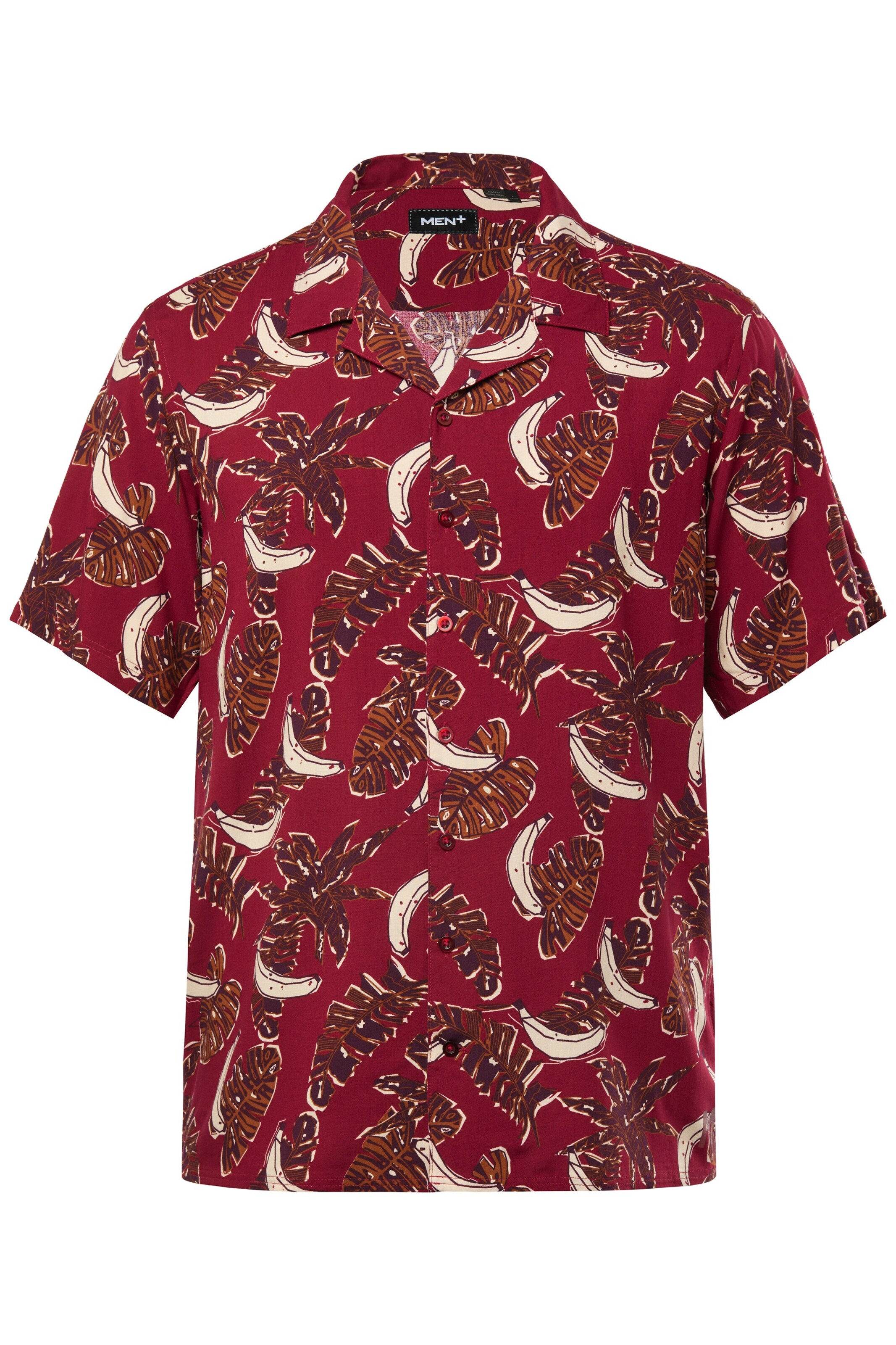 Men Plus Regular Fit Hemd in Rot: Vorderseite