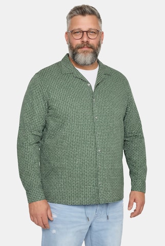 Men Plus Regular Fit Hemd in Grün