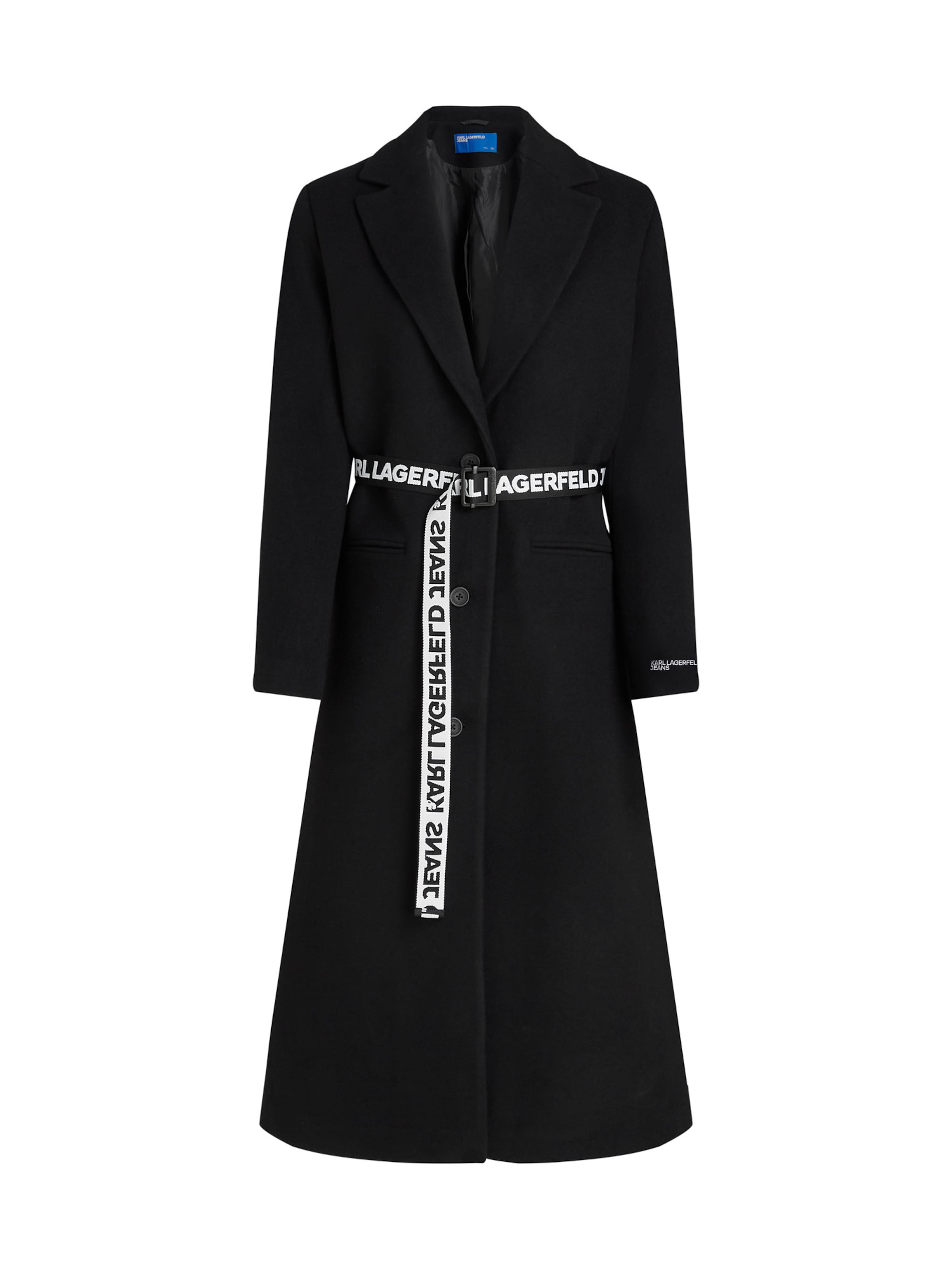 KARL LAGERFELD JEANS Демисезонное пальто в Черный: спереди