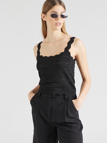 ABOUT YOU Knitted top 'Biba Top' in Black: front