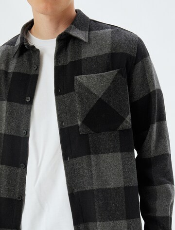Koton Regular fit Button Up Shirt in Black