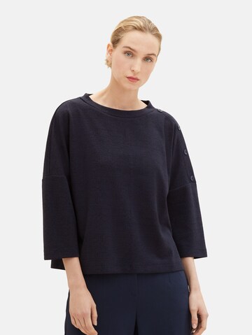 Sweat-shirt TOM TAILOR en bleu : devant