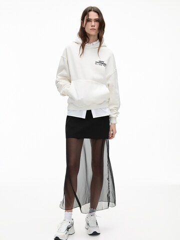Sweat-shirt Pull&Bear en blanc