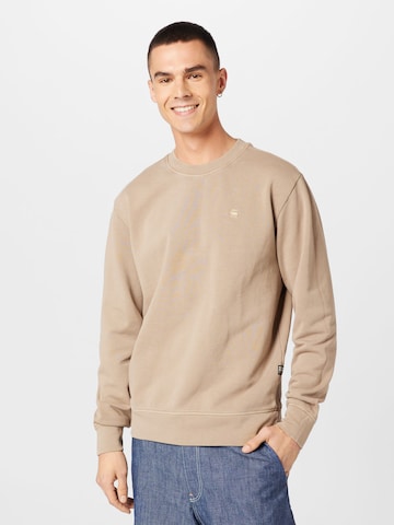 G-Star RAW Sweatshirt in Bruin: voorkant
