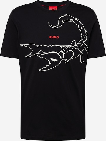 HUGO Red T-Shirt 'Darpione' in Schwarz: predná strana