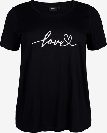 T-shirt 'VELIN' Zizzi en noir : devant