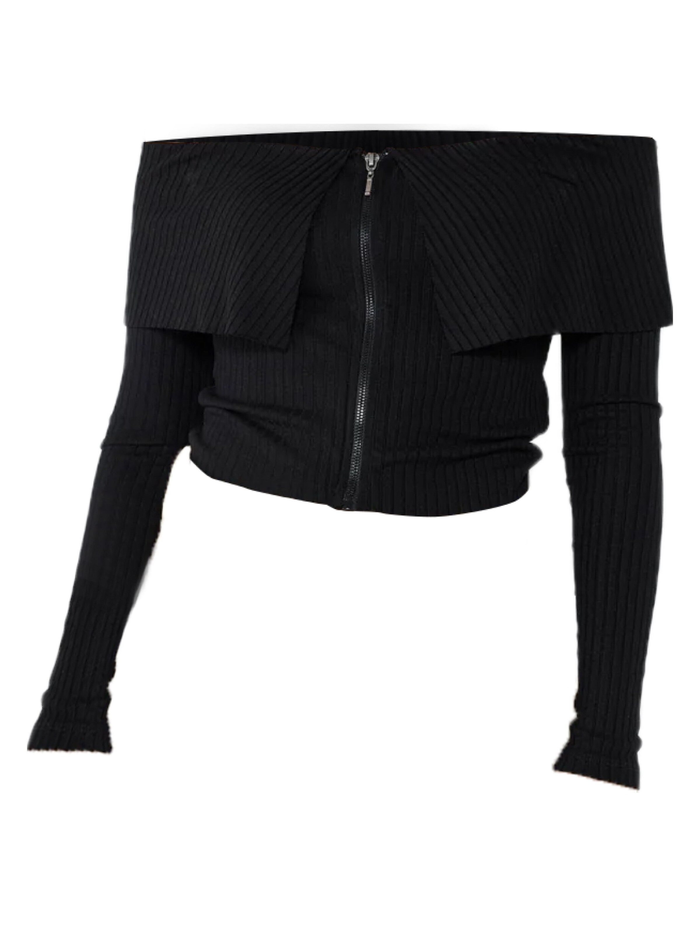 No Matter What Knit cardigan in Black: front