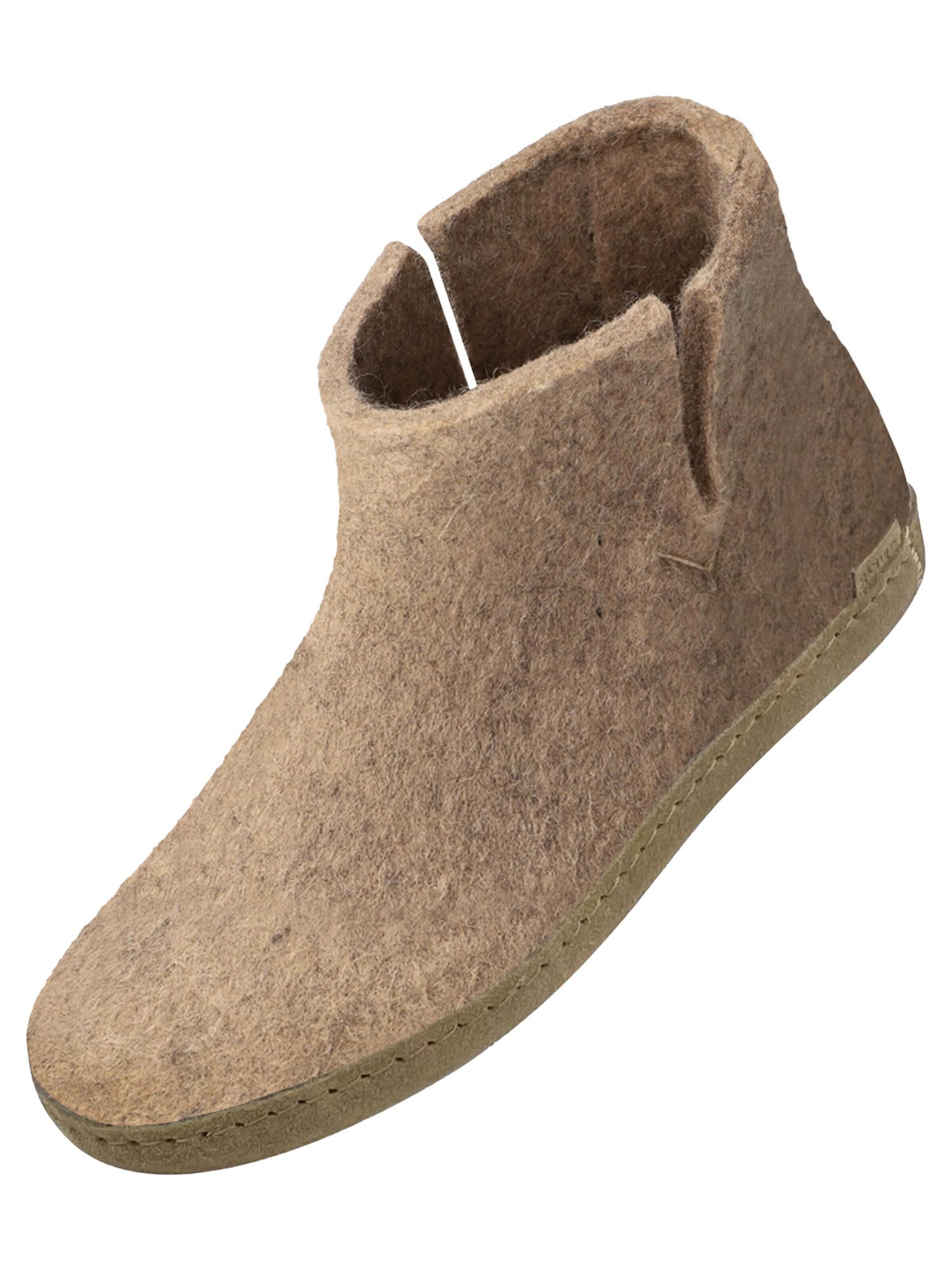 Glerups Huisschoenen 'Ledersohle' in Beige