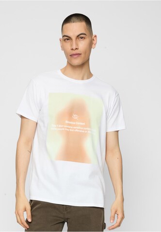 MT Men T-Shirt 'Sensitive Content' in Weiß: Vorderseite