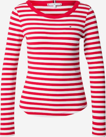 T-shirt TOMMY HILFIGER en rouge : devant