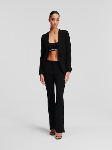 Karl Lagerfeld Flared Bukse 'Tailored Punto' i svart