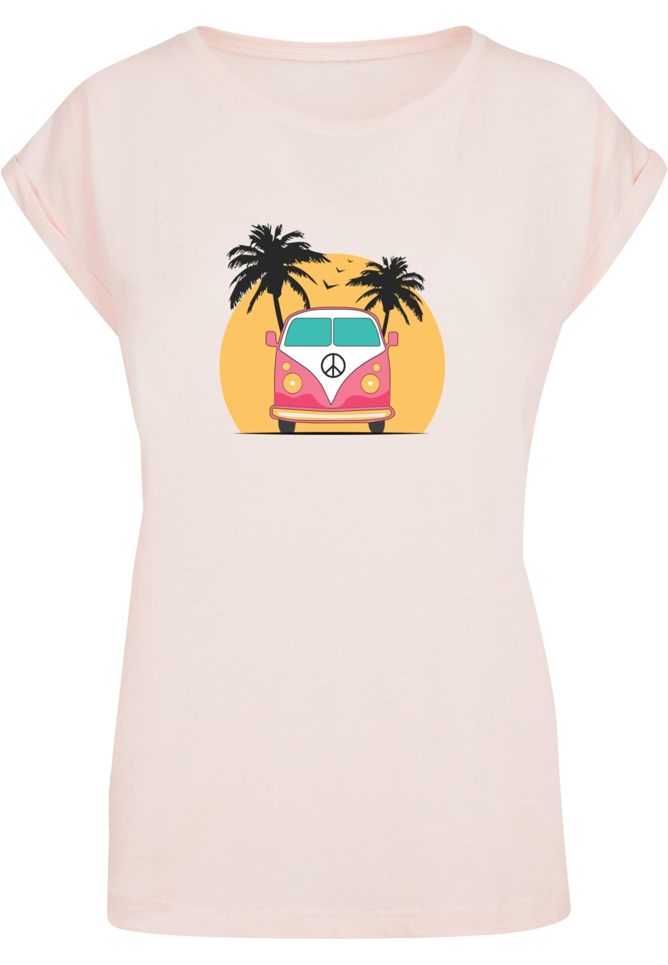 Merchcode Shirt 'Summer - Van' in Roze: voorkant