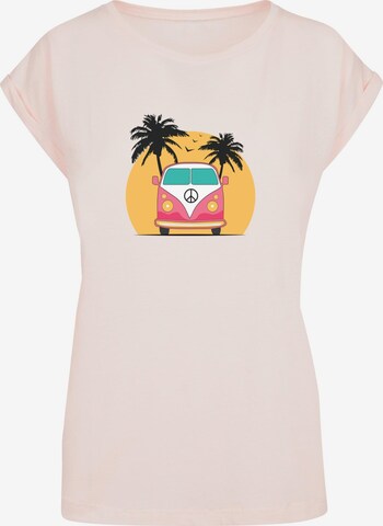 Merchcode Shirt 'Summer - Van' in Pink: front