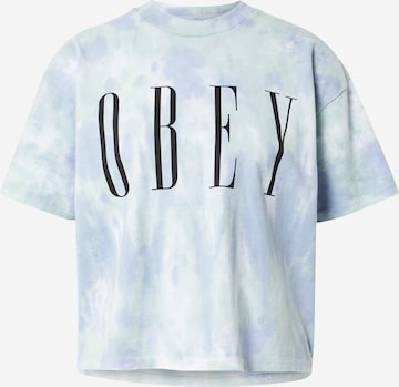 Obey T-shirt i blå: framsida