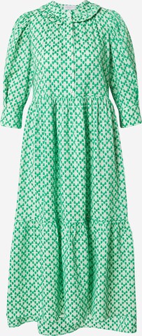 Hofmann Copenhagen Košilové šaty 'Jeane' – zelená: přední strana