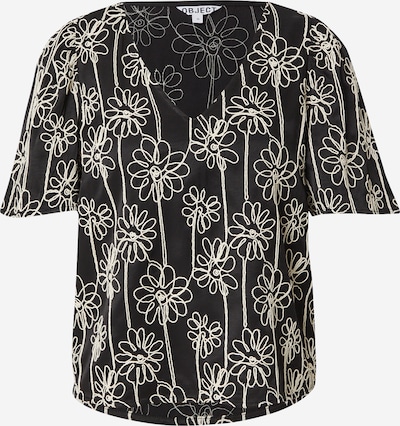 OBJECT Blūze 'OBJCAMI', krāsa - gaiši bēšs / melns, Preces skats