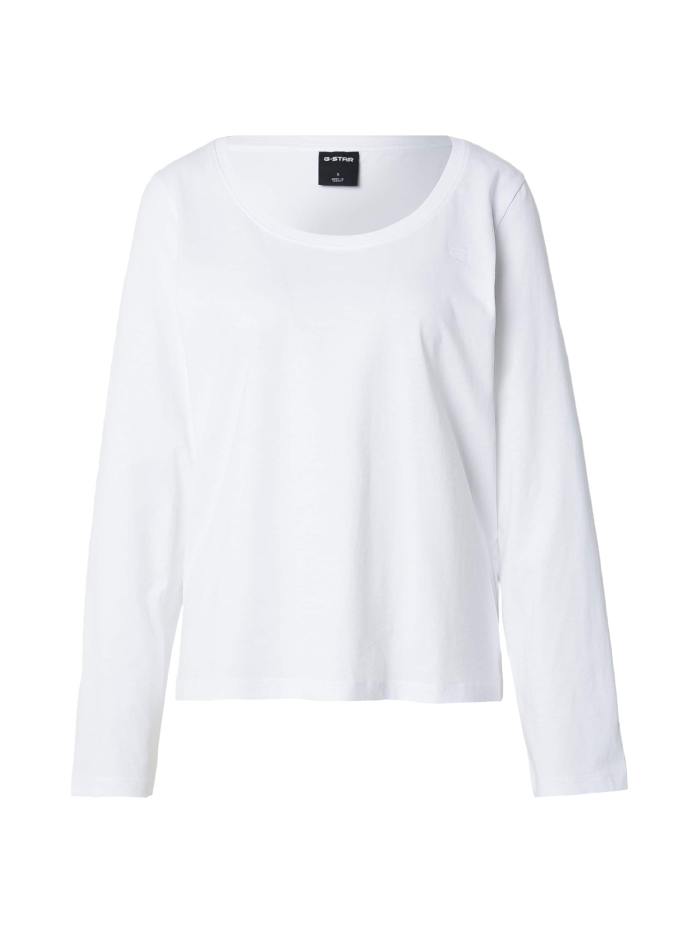 G-STAR Μπλουζάκι σε λευκό: μπροστά
