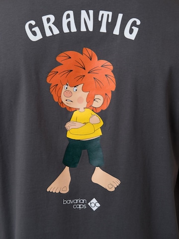 Bavarian Caps Shirt 'Grantler Klub: Pumuckl'‌‌‌‌‌‌‌‌ in Grau