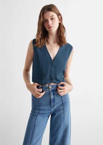 MANGO TEEN Vest 'Bluec' in Blue: front