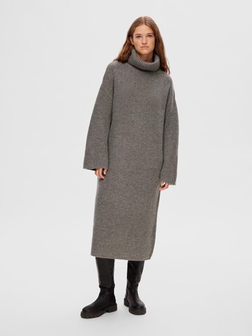 SELECTED Knitted dress in Grey