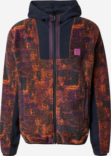 Iriedaily Fleece jas 'Scopian' in de kleur Marine / Aubergine / Rood, Productweergave