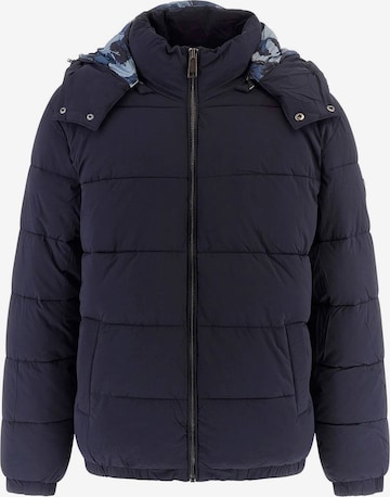 GUESS Winter Jacket in Blue: front