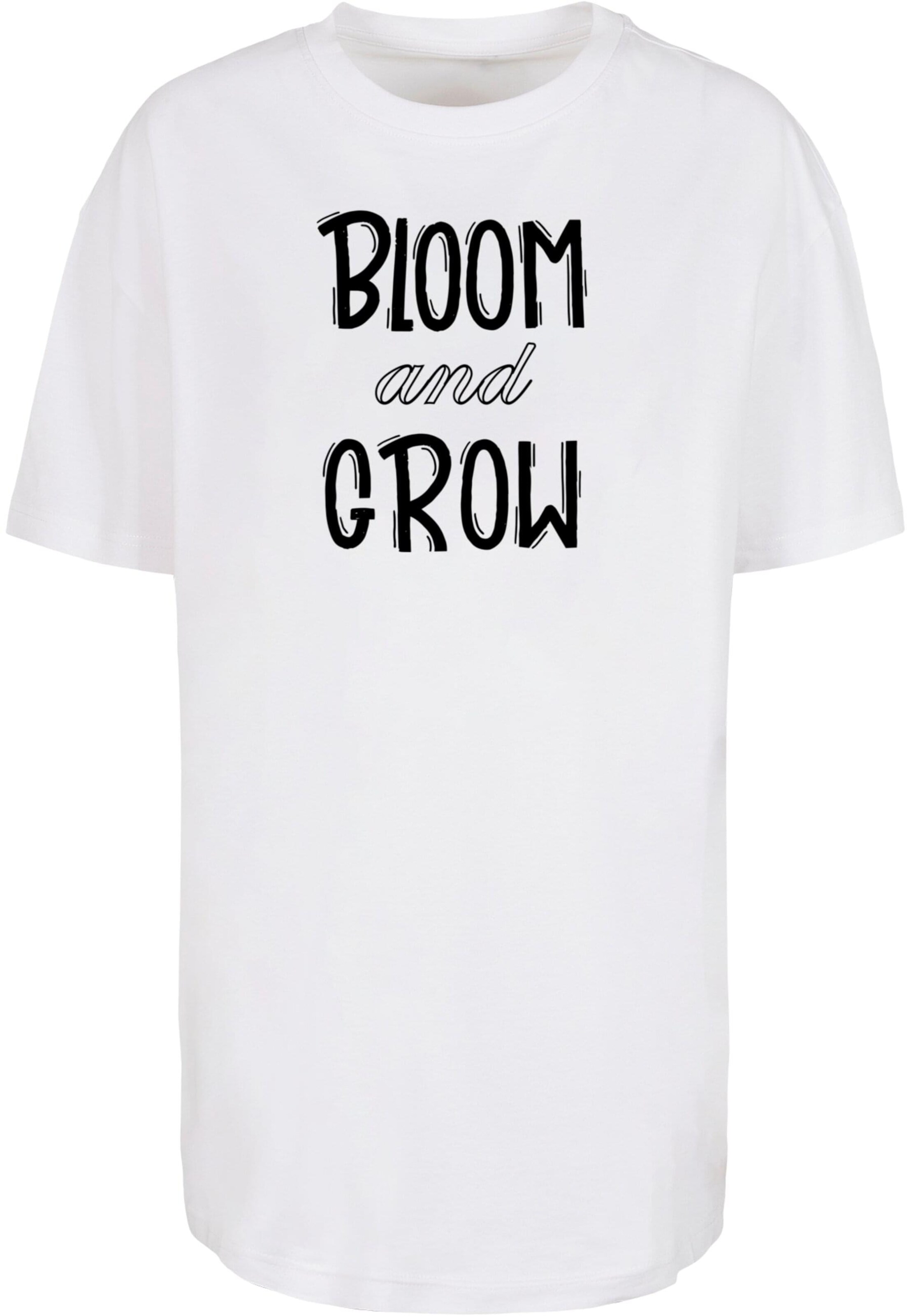 Merchcode Shirt 'Bloom and grow' in Wit: voorkant