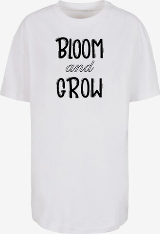 Merchcode Shirt 'Bloom and grow' in Weiß: predná strana