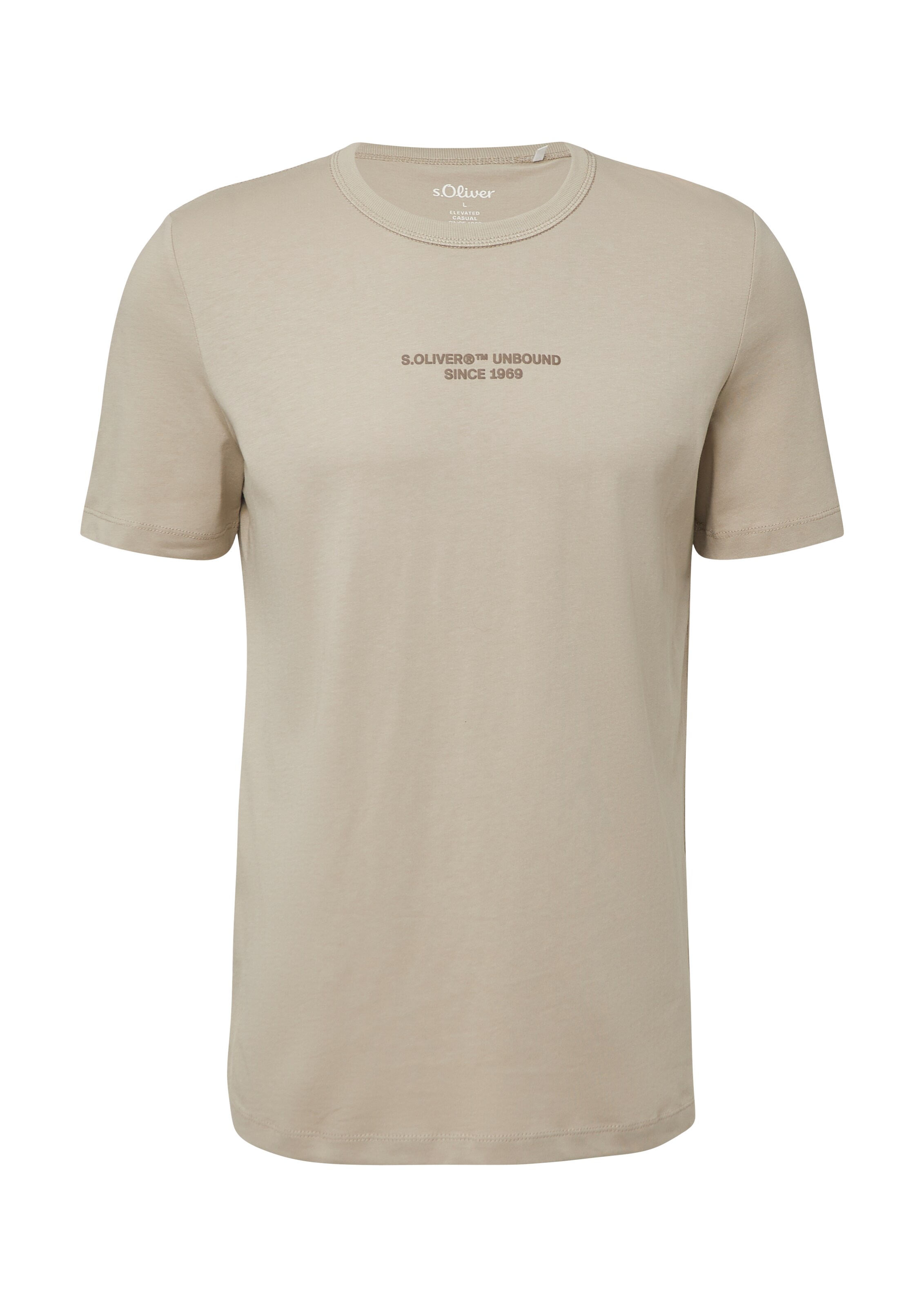 T-Shirt s.Oliver en beige : devant