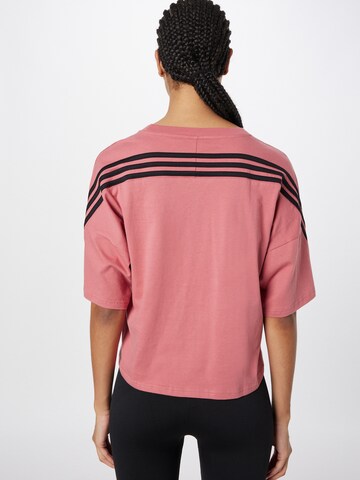 rožinė ADIDAS SPORTSWEAR Sportiniai marškinėliai 'Future Icons 3-Stripes'