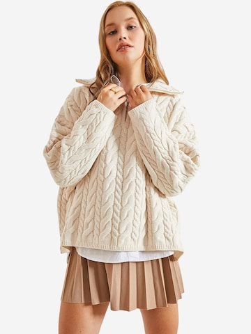 Bianco Lucci - Pullover 'Pullover' em bege
