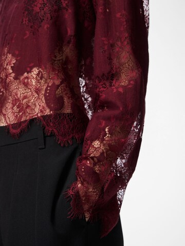 Camicia da donna 'PCRINNE SPITZEN' di PIECES in rosso