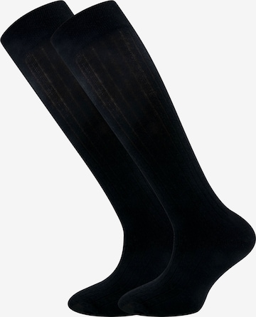 Chaussettes 'Rippe' EWERS en noir : devant
