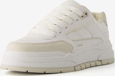 Sneaker bassa Bershka di colore stucco / bianco, Visualizzazione prodotti