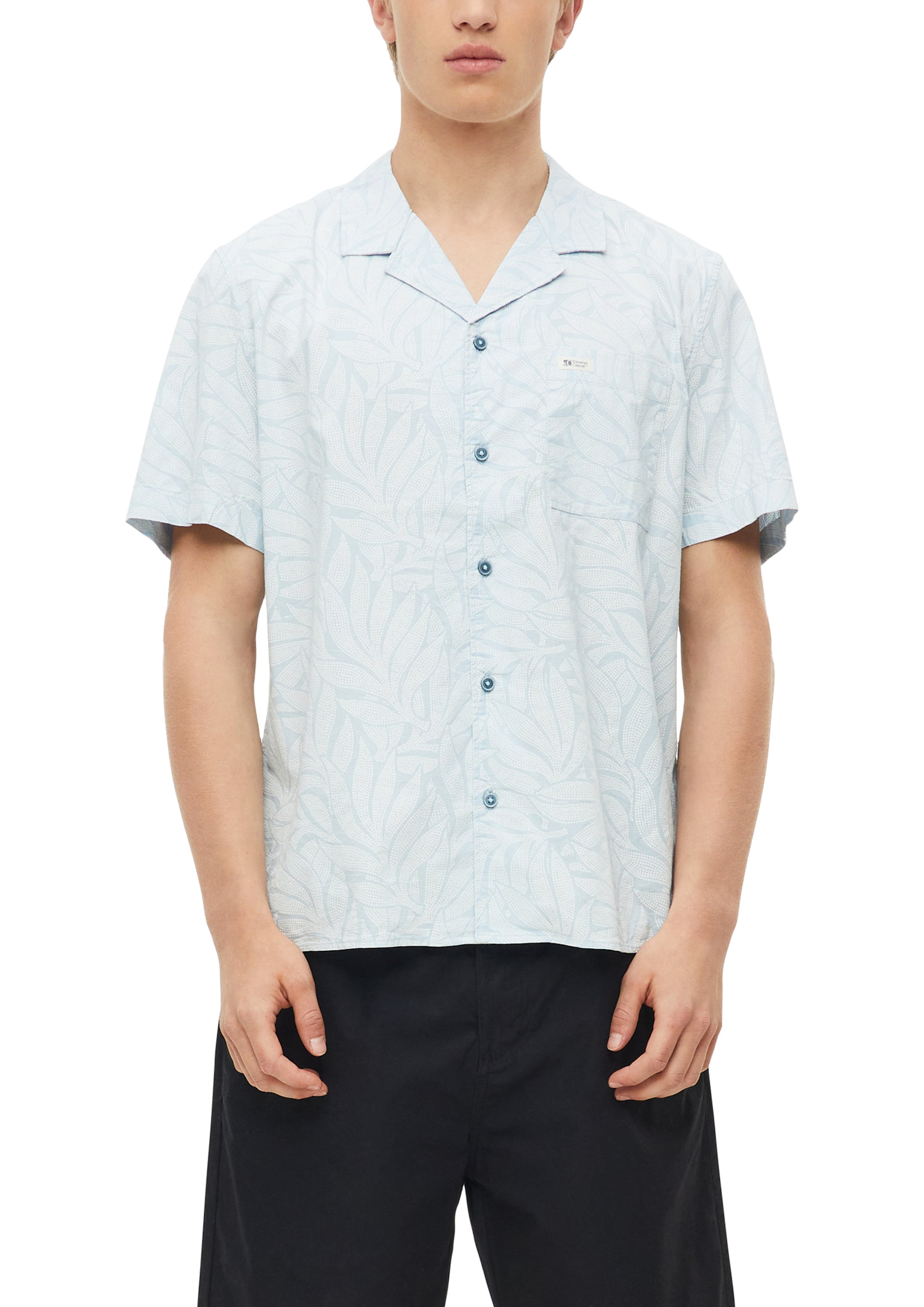 s.Oliver Regular fit Button Up Shirt in Blue