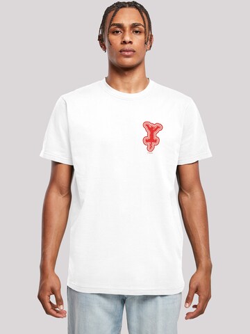 T-Shirt 'Disney Winnie The Pooh Tigger' F4NT4STIC en blanc : devant