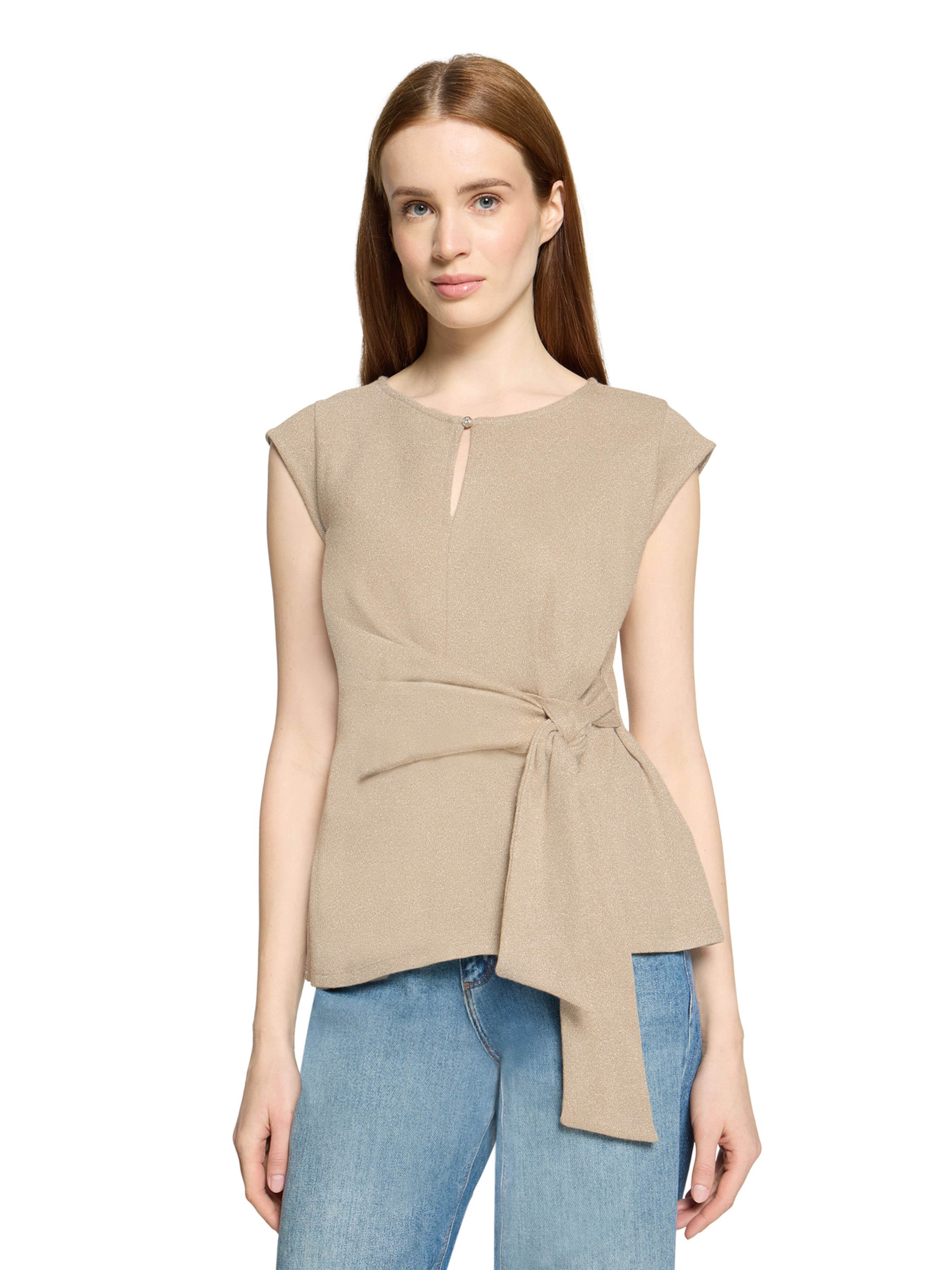 Cartoon Shirt in Beige: front