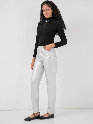 Coupe slim Pantalon Bigdart en argent