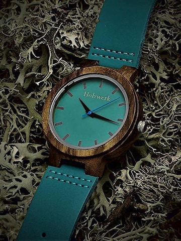 Holzwerk - Reloj analógico 'KAHLA' en azul
