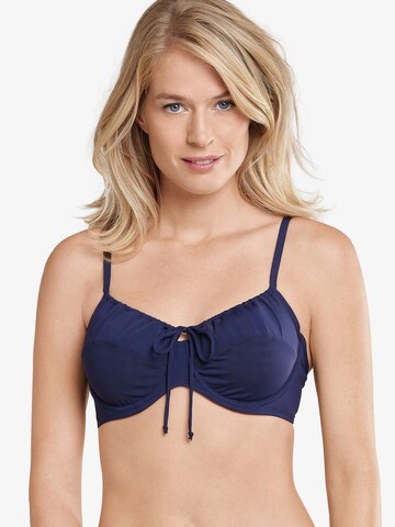 SCHIESSER Minimiser Bikini top 'Aqua Mix & Match' in Blue: front
