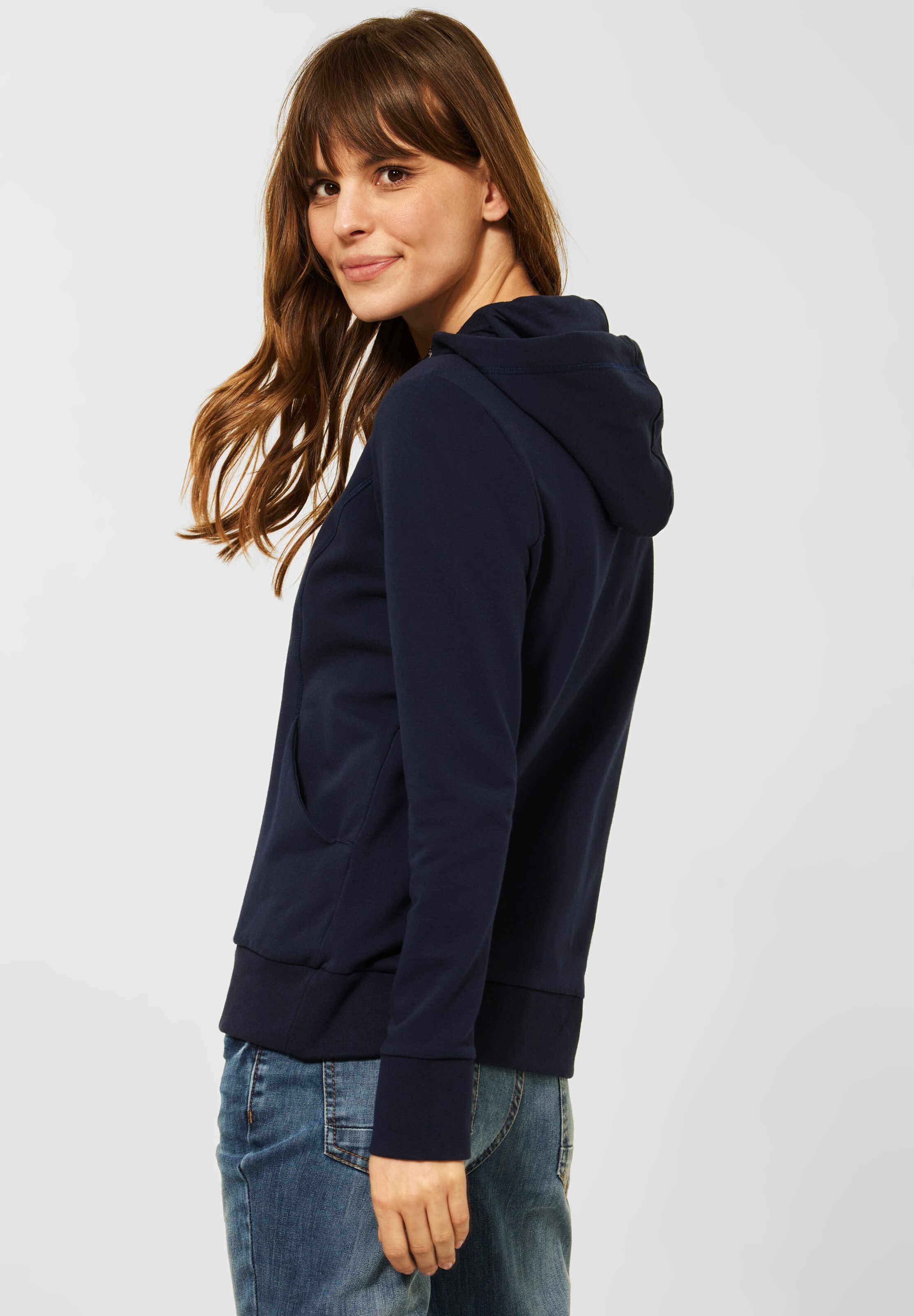 Frauen Große Größen CECIL Sweatshirt in Dunkelblau - ZD96055