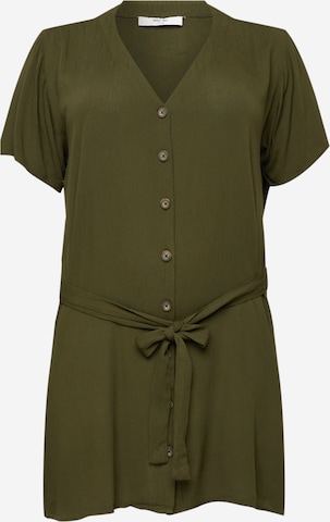 ABOUT YOU Curvy Skjortklänning 'Lotti' i grön: framsida