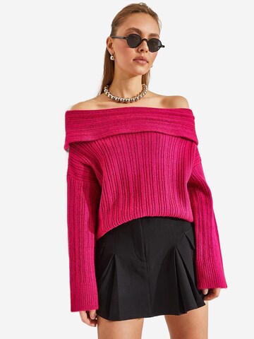 Bianco Lucci Pullover in Pink