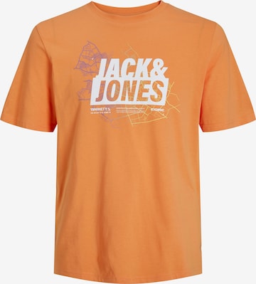 JACK & JONES T-Shirt 'MAP' in Orange: predná strana