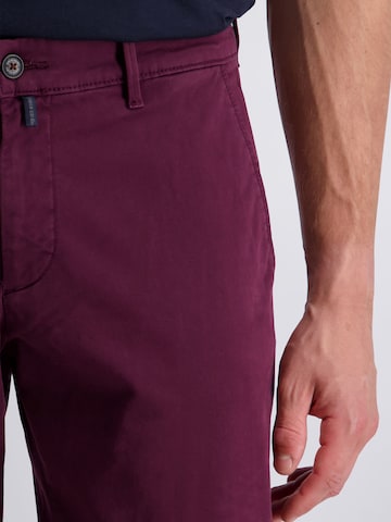 PIERRE CARDIN Regular Elegante Chinohose 'Calais', atmungsaktiv, pflegeleicht in Rot