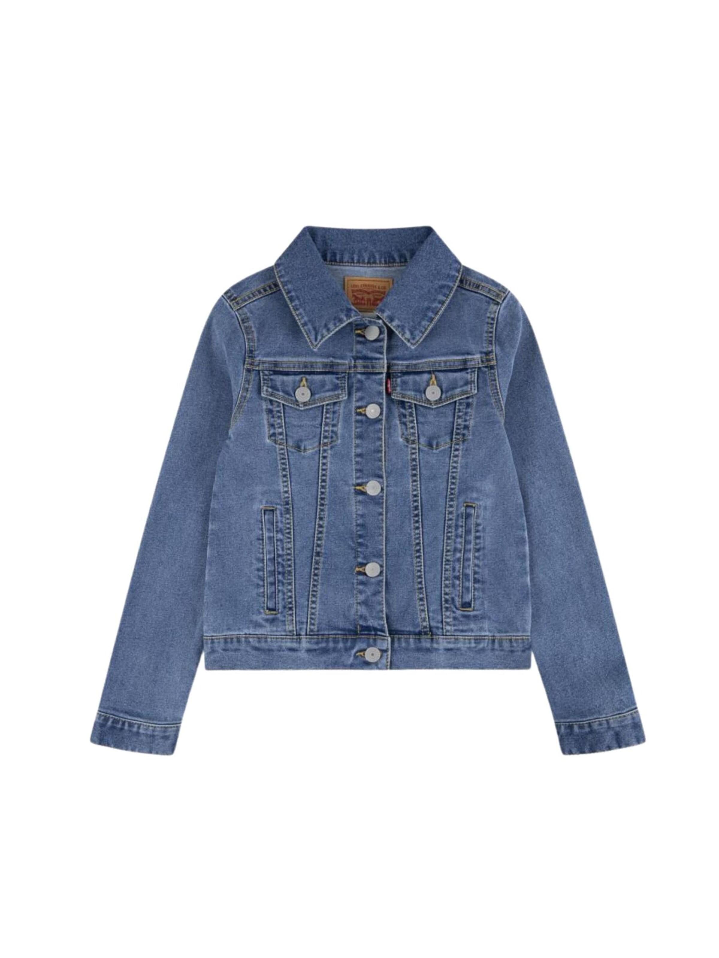 Levi's Kids Kurtka przejściowa 'LEVI'S kids STRETCH TRUCKER JACKET GIUBBINO' w kolorze niebieski: przód