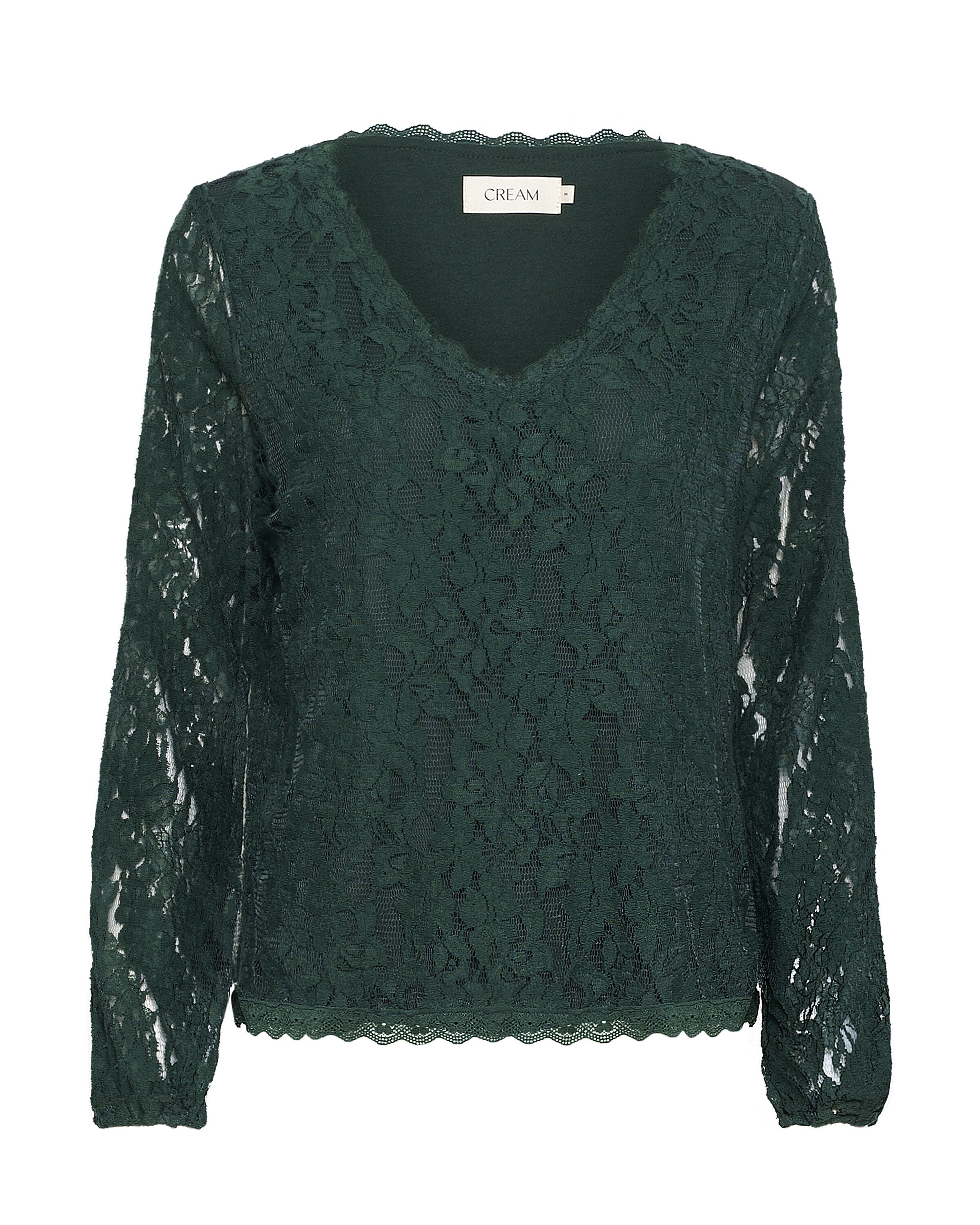 Cream Bluse 'Kit' i smaragd, Produktvisning