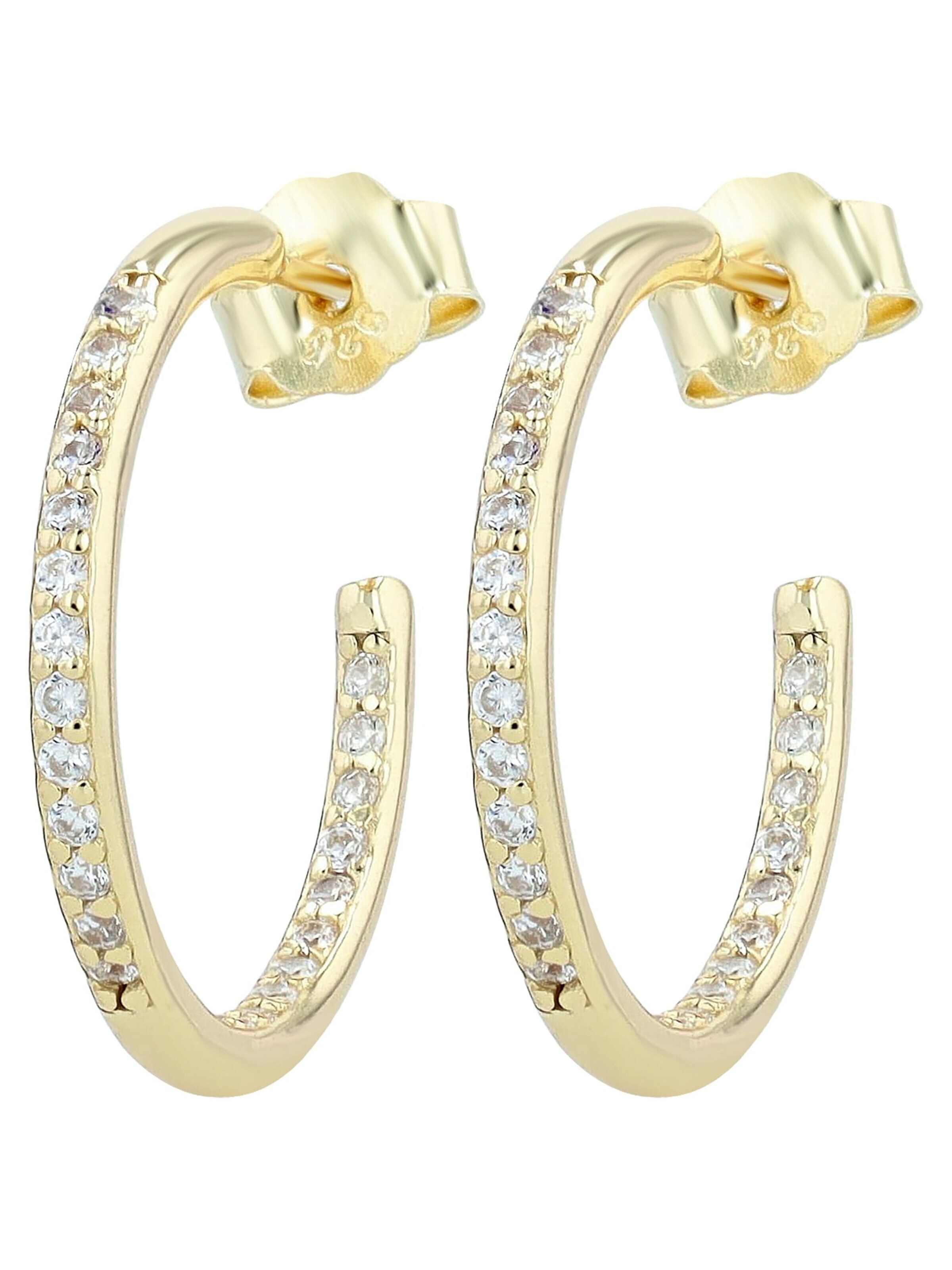 Akzent Ohrringe 'Uzma, langlebig'‌‌‌‌‌‌‌‌‌ in Gold: Vorderseite